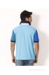 Wills Lifestyle Vista Blue Cotton Polo T Shirt